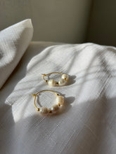 Load image into Gallery viewer, Freshwater Pearl Hoops
