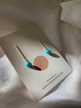 Load image into Gallery viewer, Sleeping Beauty Turquoise Threaders - Silver
