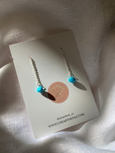Load image into Gallery viewer, Sleeping Beauty Turquoise Threaders - Silver
